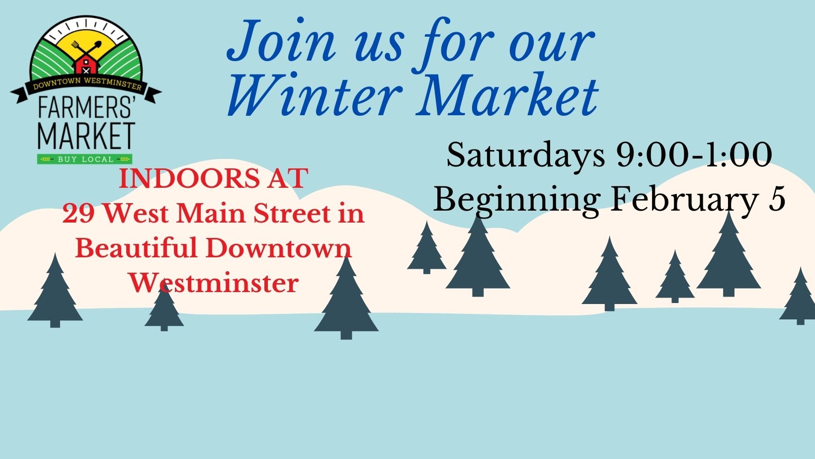 Winter Farmers Market Downtown Westminster Carroll County Grown