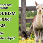 Image of baby alpaca. Text: Carroll County, Maryland Agritourism Passport 2026. Let the adventure being!